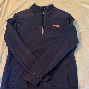 Vineyard Vines Navy Quarter-Zip Fleece Pullover